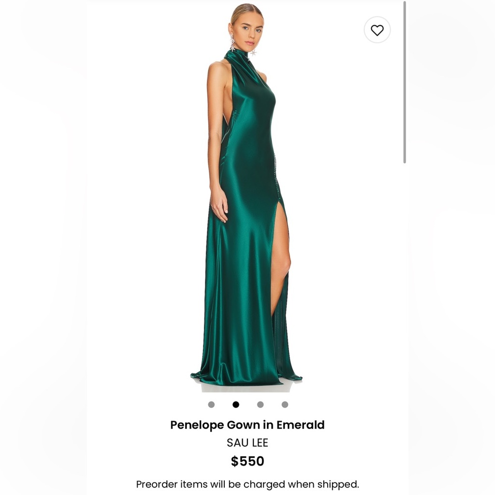 SAU LEE Emerald Penelope Gown